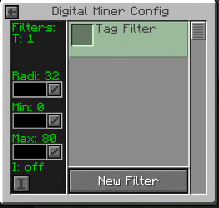 Digital miner tag filter