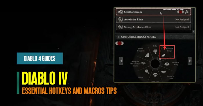 Diablo 4 shortcut keys