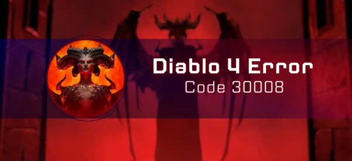Diablo error code 30008