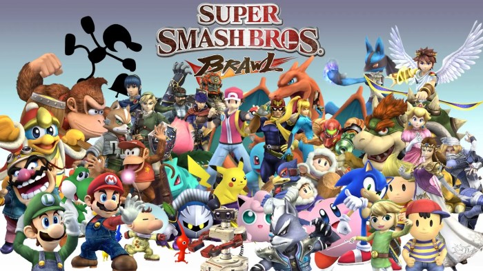 Smash bros brawl menu