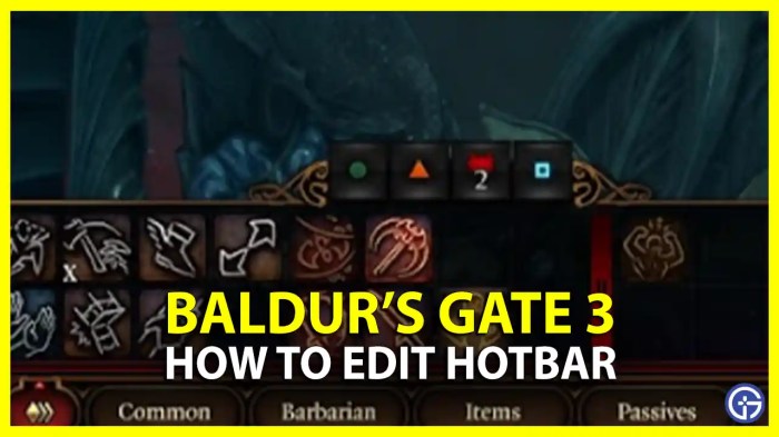 How to edit hotbar bg3