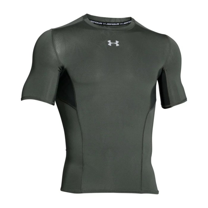 Shirt armour under contrast stitched muscle tech green men lyst