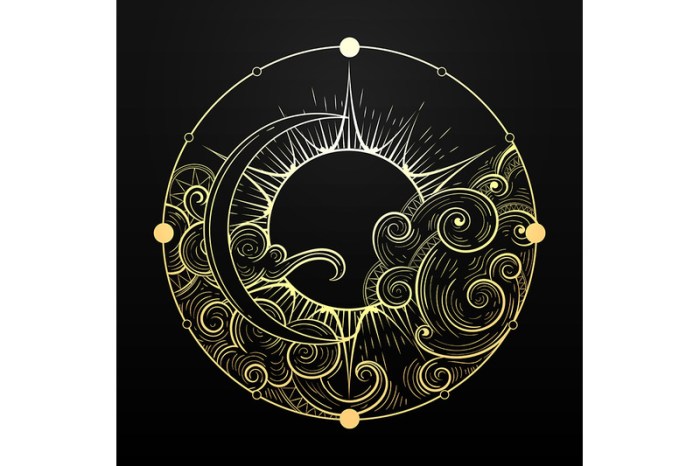 Moon and sun symbol