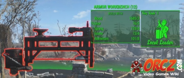 Armor workbench fallout 4