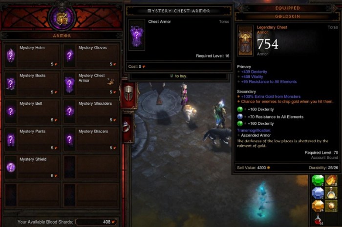 D3 blood shard farming