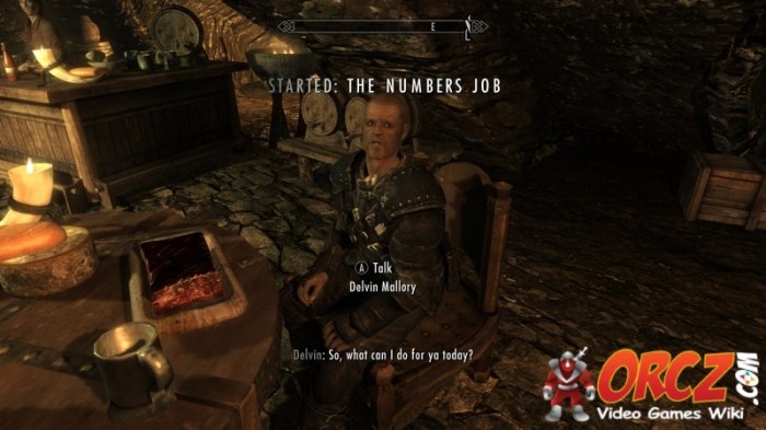 The numbers job skyrim