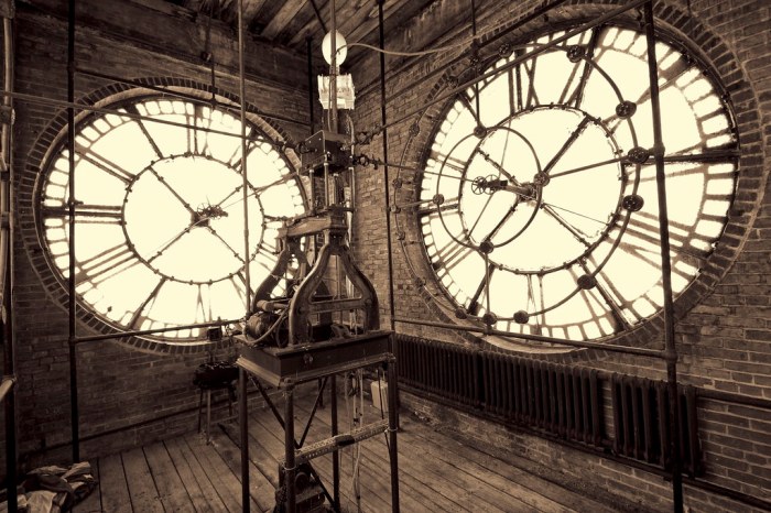 Inside the clock tower