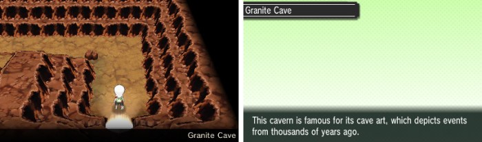 Granite cave hoenn oras pokearth serebii route 1f