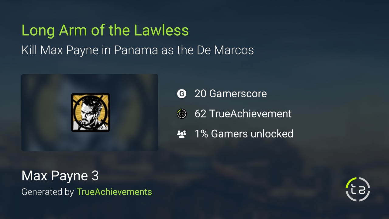 Max payne 3 achievements