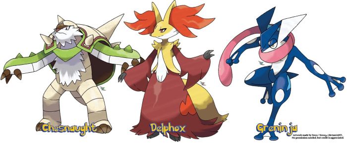 Pokemon x and y starters