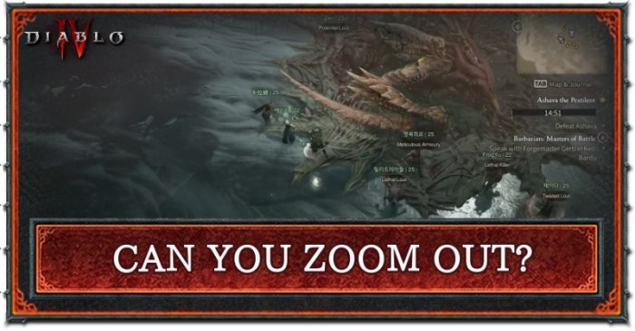 How to zoom out diablo 4