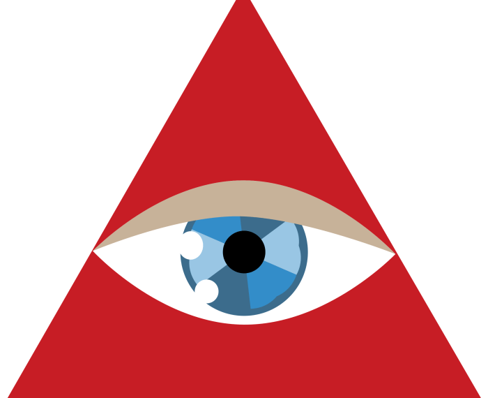 Triangle with eye logo