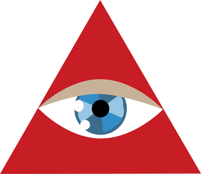 Triangle with eye logo