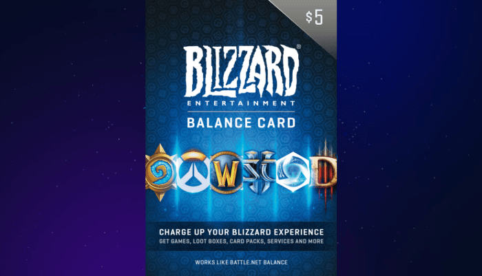 Blizzard e gift card