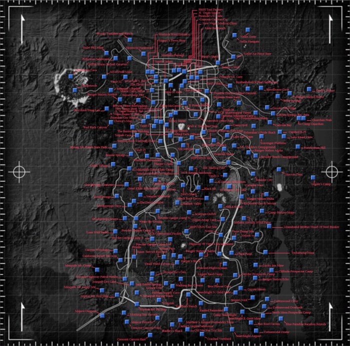 Map fallout new vegas