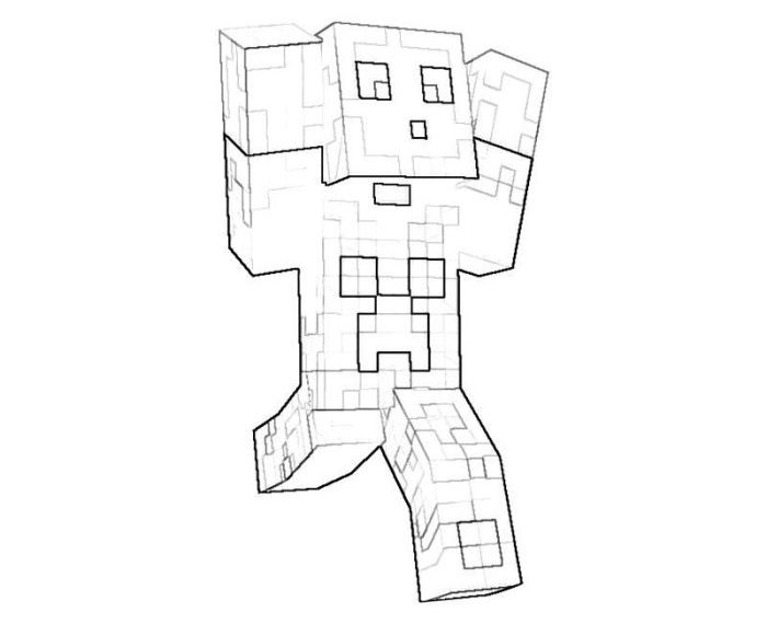 Coloring minecraft pages skins library clipart
