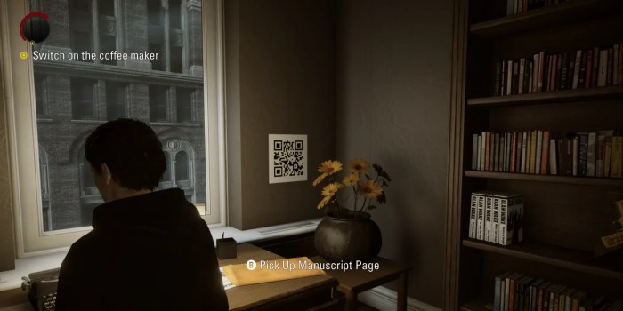 Qr code in alan wake