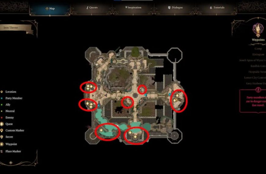 All tadpole locations bg3