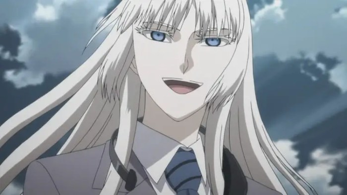 White hair anime woman