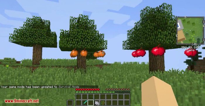 Apple trees in minecraft