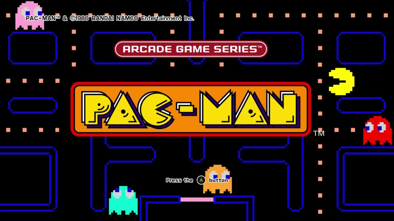 Pac man game screen