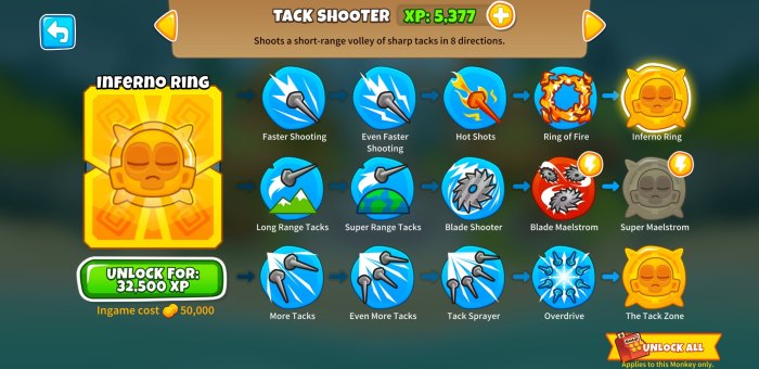 Tack shooter best path