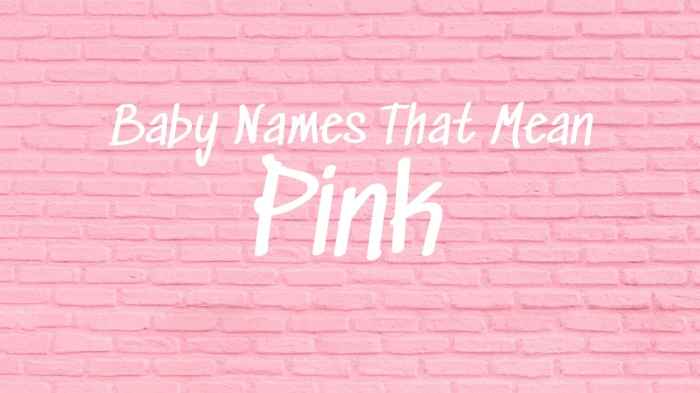 Names that mean pink