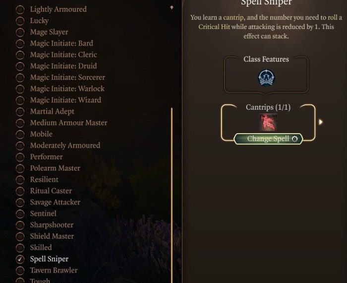 Bg3 spell sniper bugged