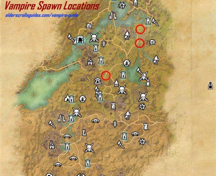 Vampire locations spawn bangkorai elder scrolls become eso march map reapers way rift easily maps