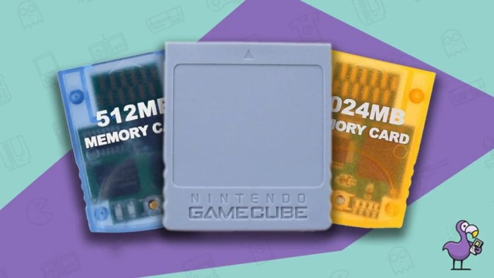 Game cube memory card