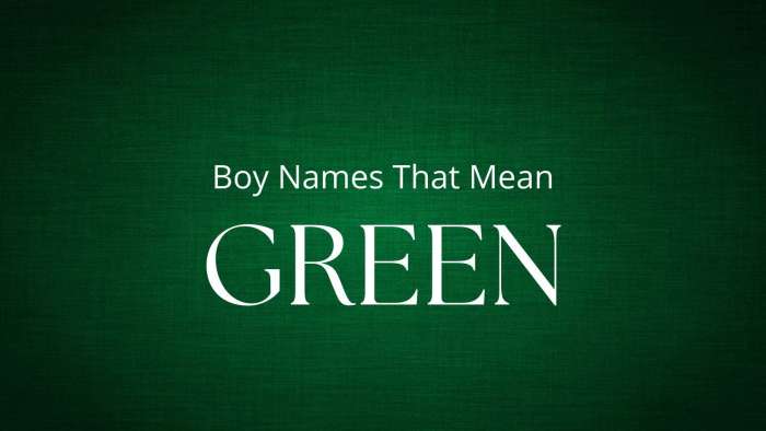 Names that mean green