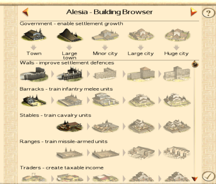 Rome total war buildings