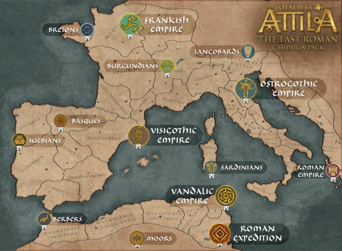 Roman total war map