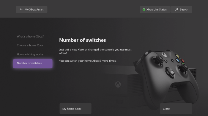 My home xbox not working