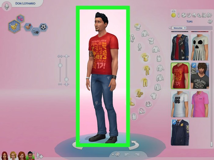 Sim sims cas guide clothe