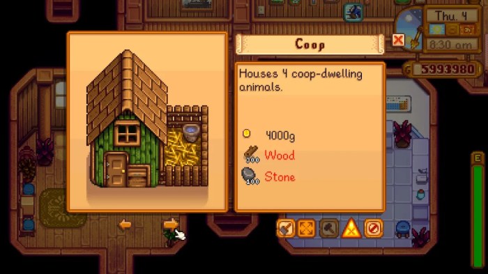 Coop stardew valley cost