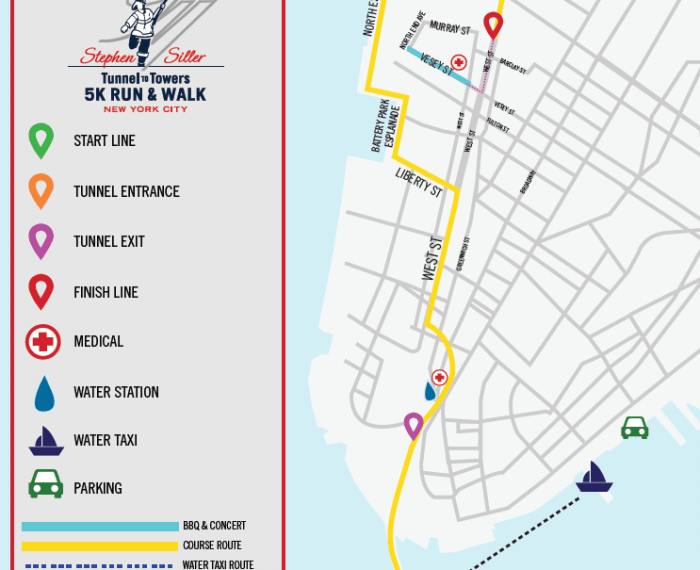 Tunnel to towers run map