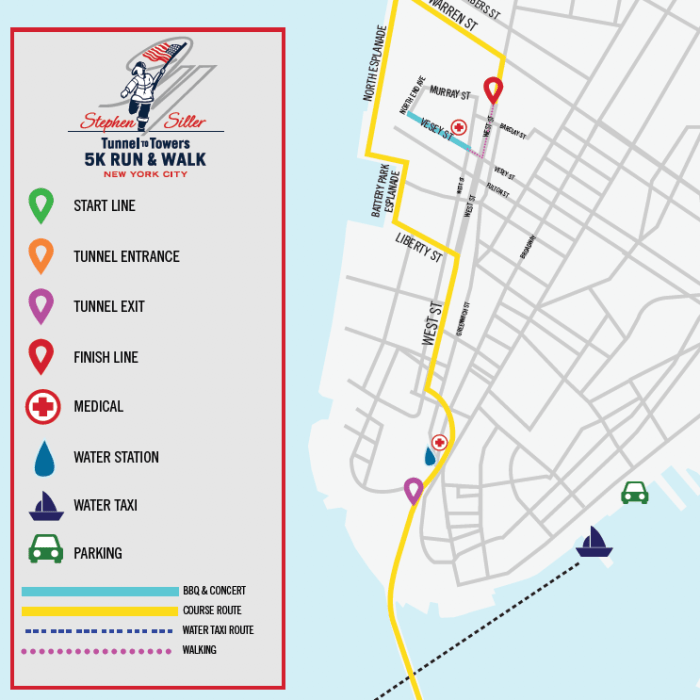 Tunnel to towers run map