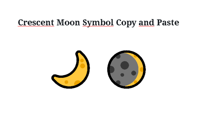 Moon copy paste symbol