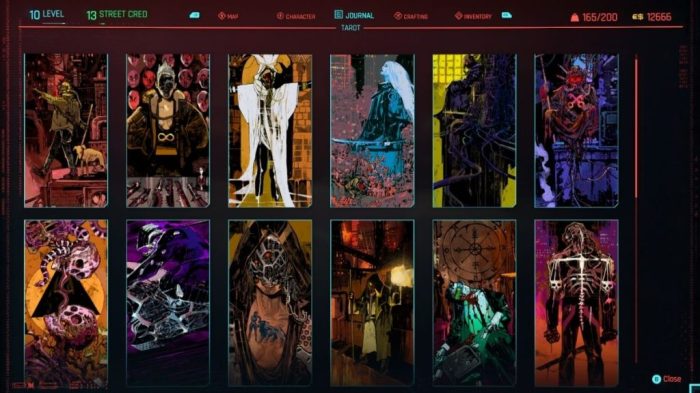 Cyberpunk all tarot cards