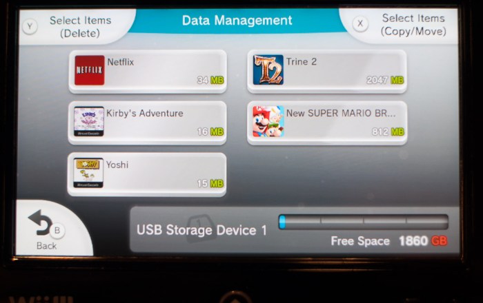 Wii u external storage