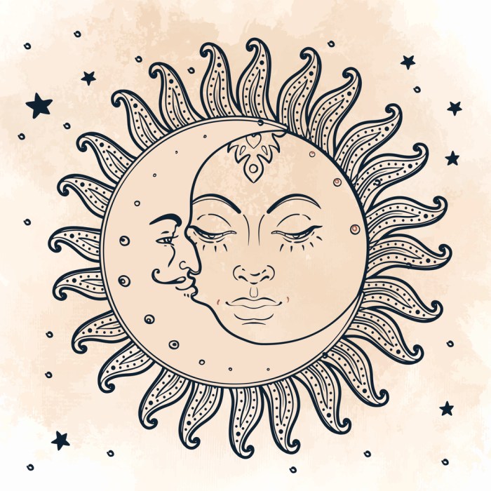Moon and sun symbol