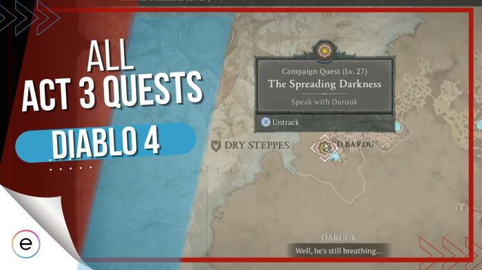 Act 5 quests diablo 4