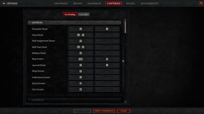 Diablo 4 key bindings