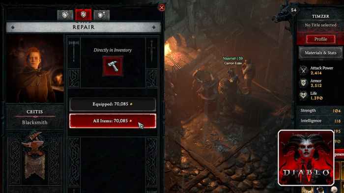 Diablo 4 repair items