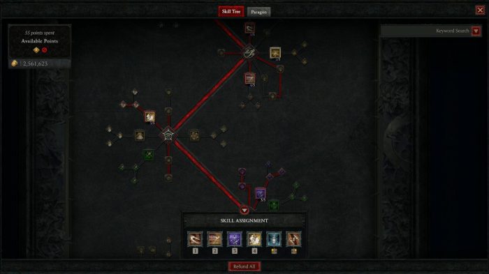 Assign skills diablo 4