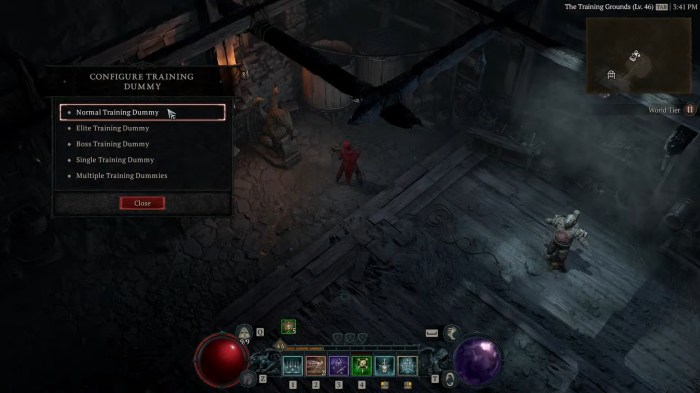 Diablo 4 training dummy