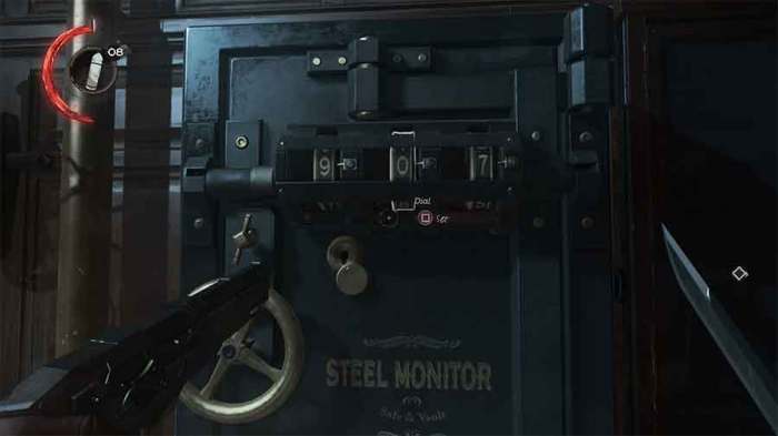 Safe dishonored combination combinations codes code find stands note right which room