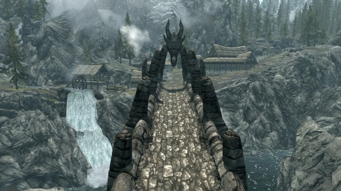 Dragon bridge skyrim map