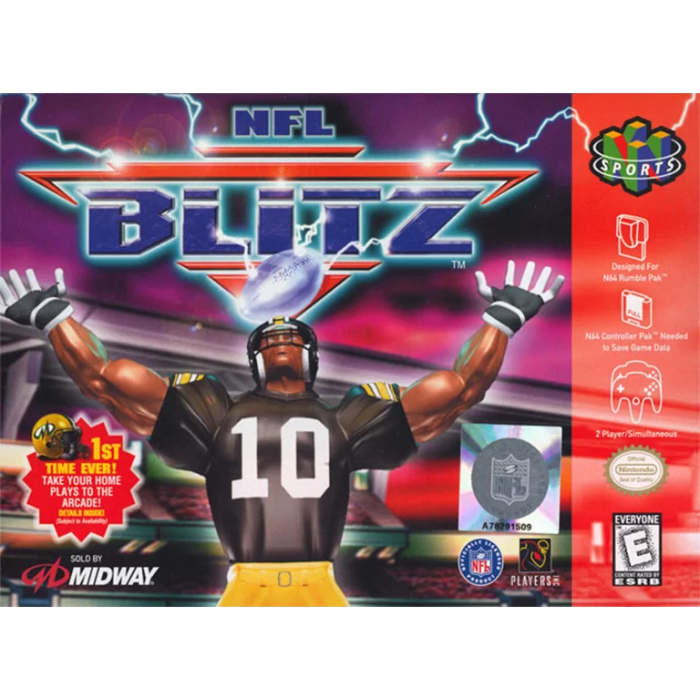 N64 blitz nfl nintendo back box game artwork cover